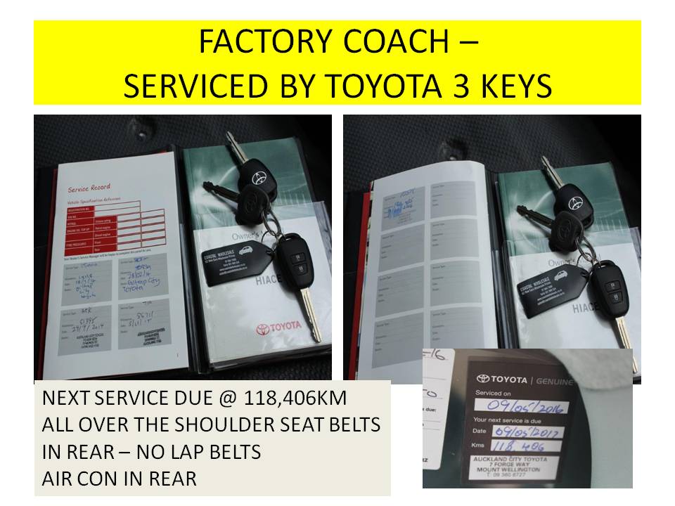 Toyota HIACE ZX COACH 2012 for sale in Auckland